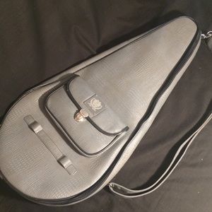 NWT Gray Leather Court Couture Racket Bag